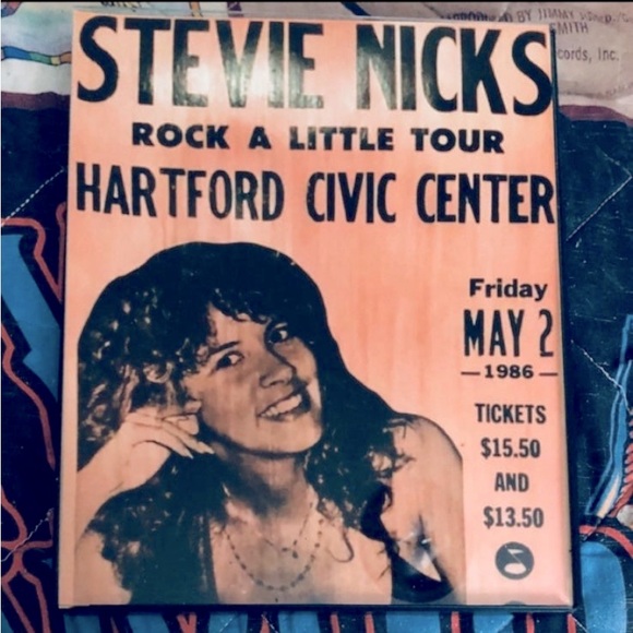 STEVIE NICKS ROCK A LITTLE CONCERT TOUR POSTER 1986 8X10 FRAMED PHOTO - Picture 1 of 7